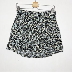 Zara Floral Skort - Black and White